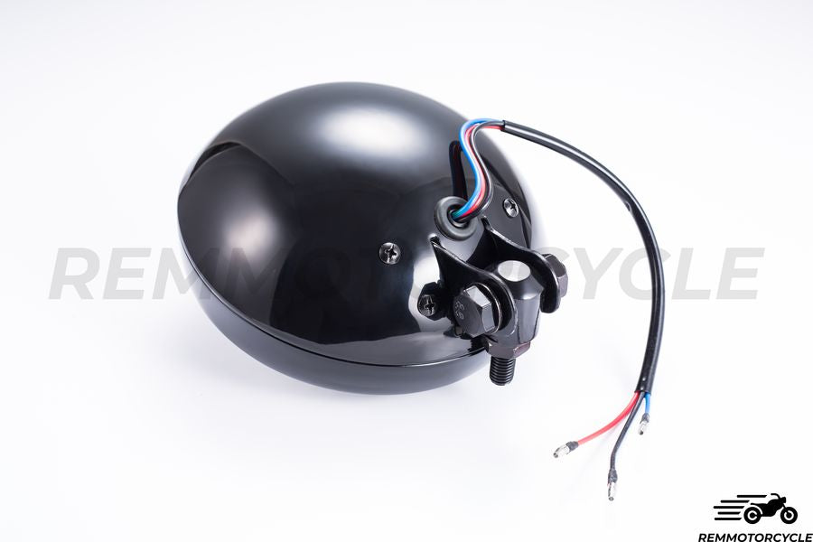 Przednia latarnia morska 15 cm czarna górna siatka żółta lub przezroczyste szkło