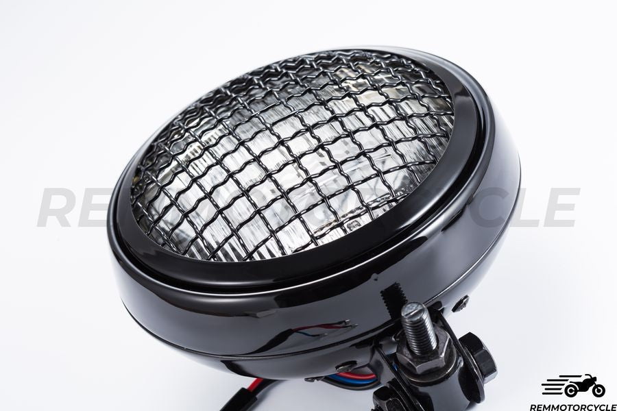 Przednia latarnia morska 15 cm czarna górna siatka żółta lub przezroczyste szkło