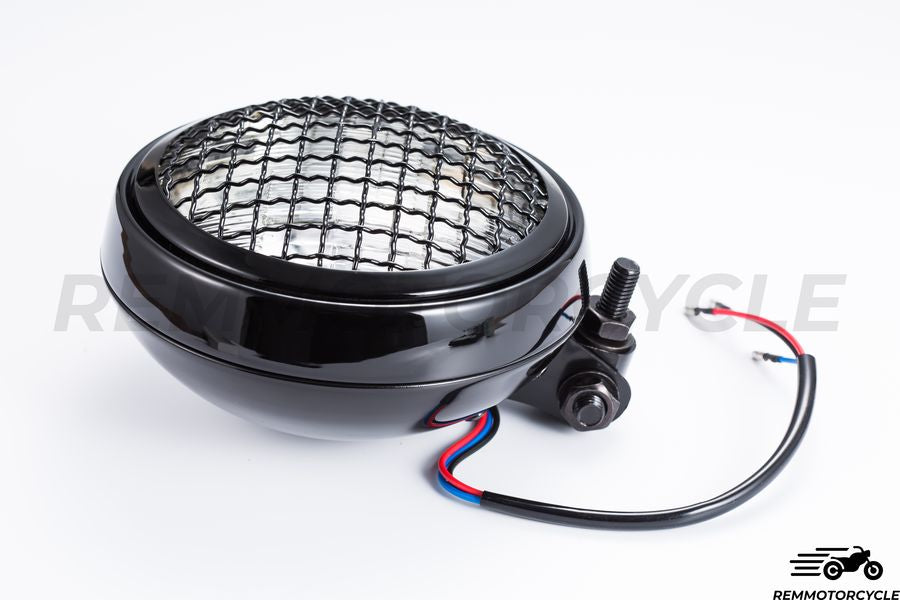 Przednia latarnia morska 15 cm czarna górna siatka żółta lub przezroczyste szkło