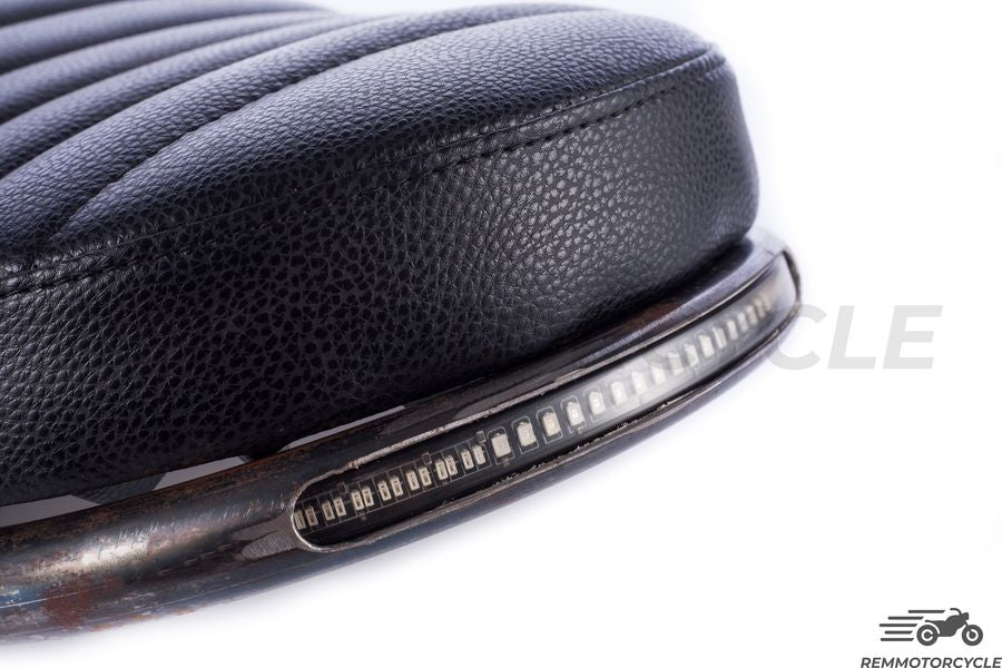 Czarne siodło typu 2 metalowy dolny 50 lub 60 cm z pętlą z lub bez diody LED