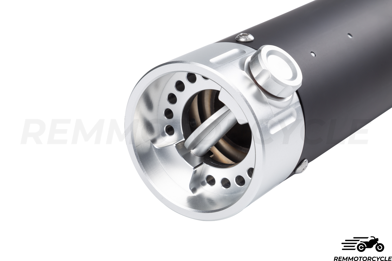 Czarny wydech w zaworze ręcznym