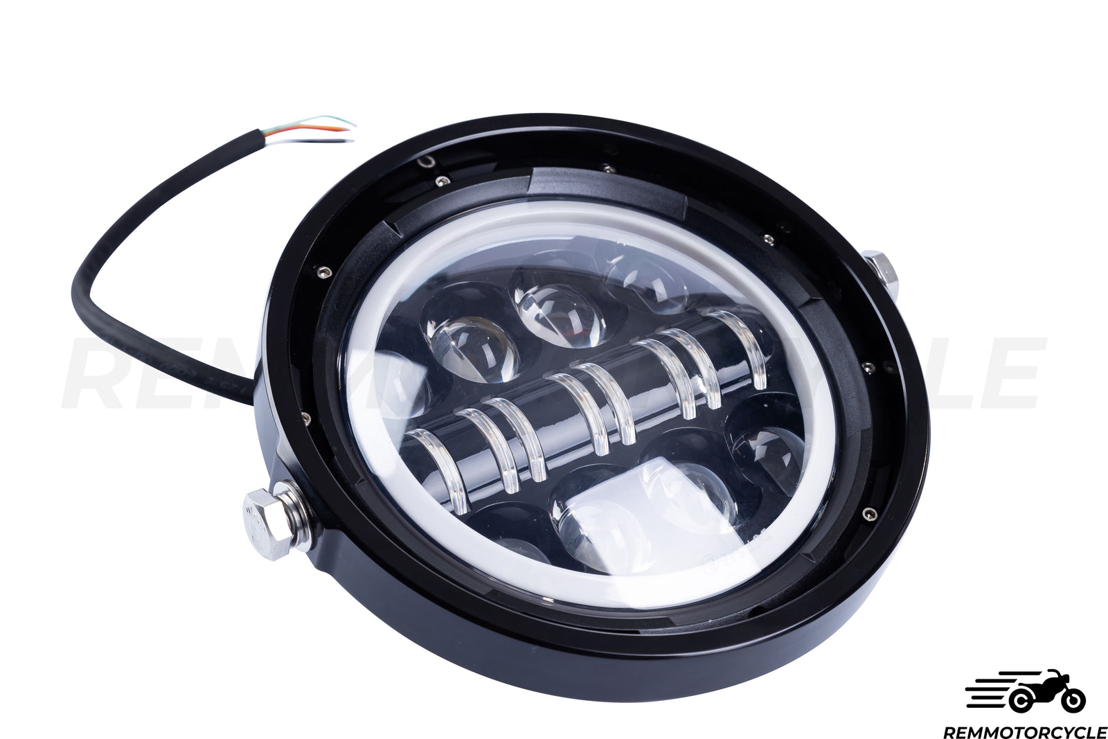 LED Eye Angel 7 -calowy - pomarańczowy i biały projektor