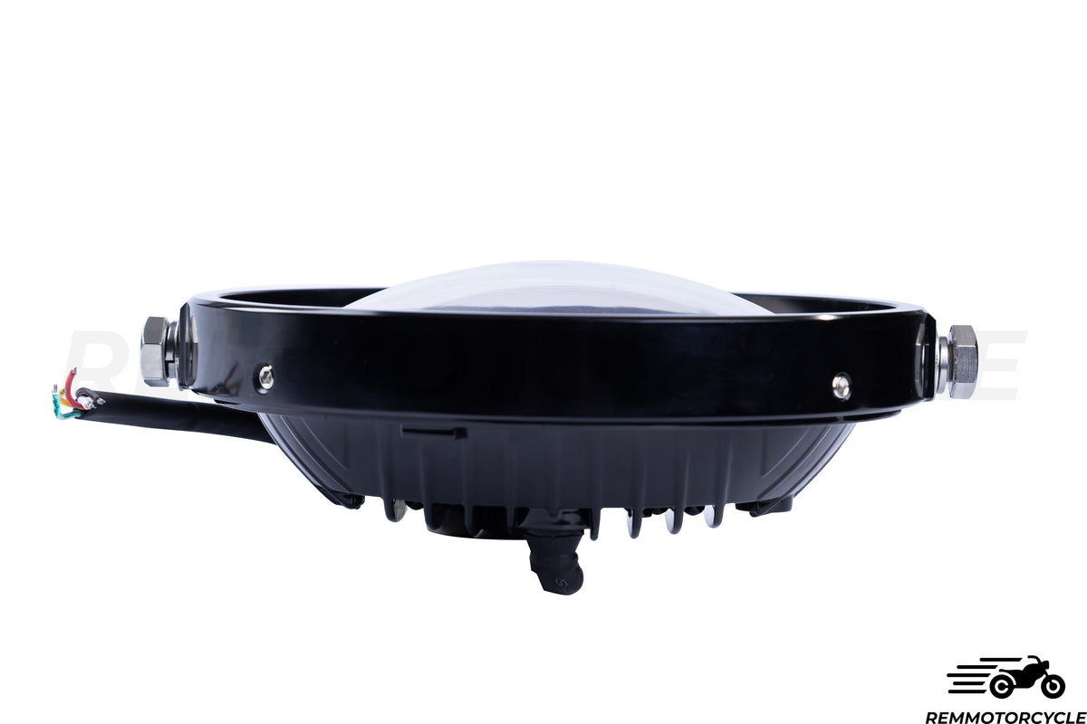 LED Eye Angel 7 -calowy - pomarańczowy i biały projektor