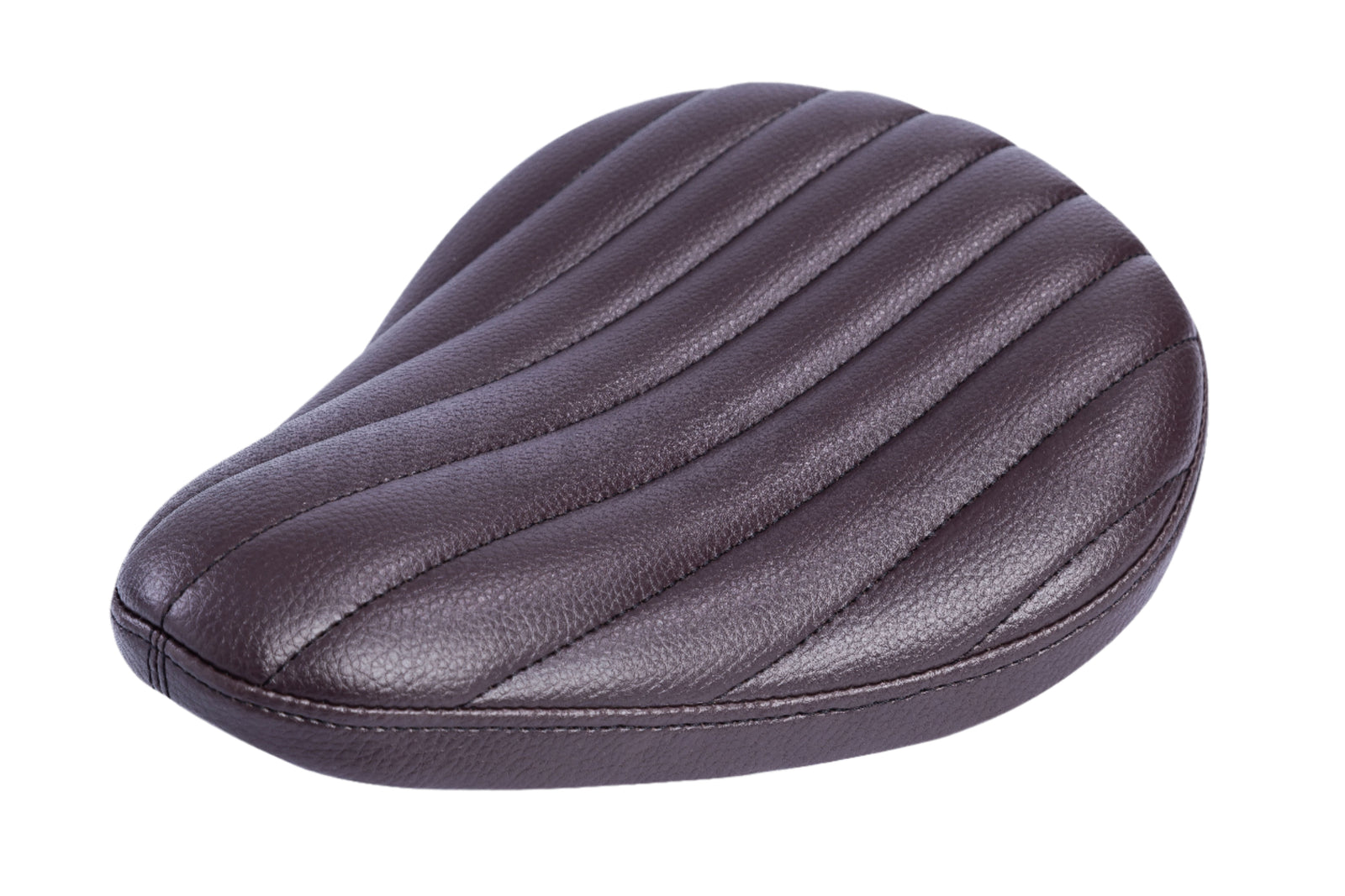 Bobber brązowe siodło - pionowe szwy