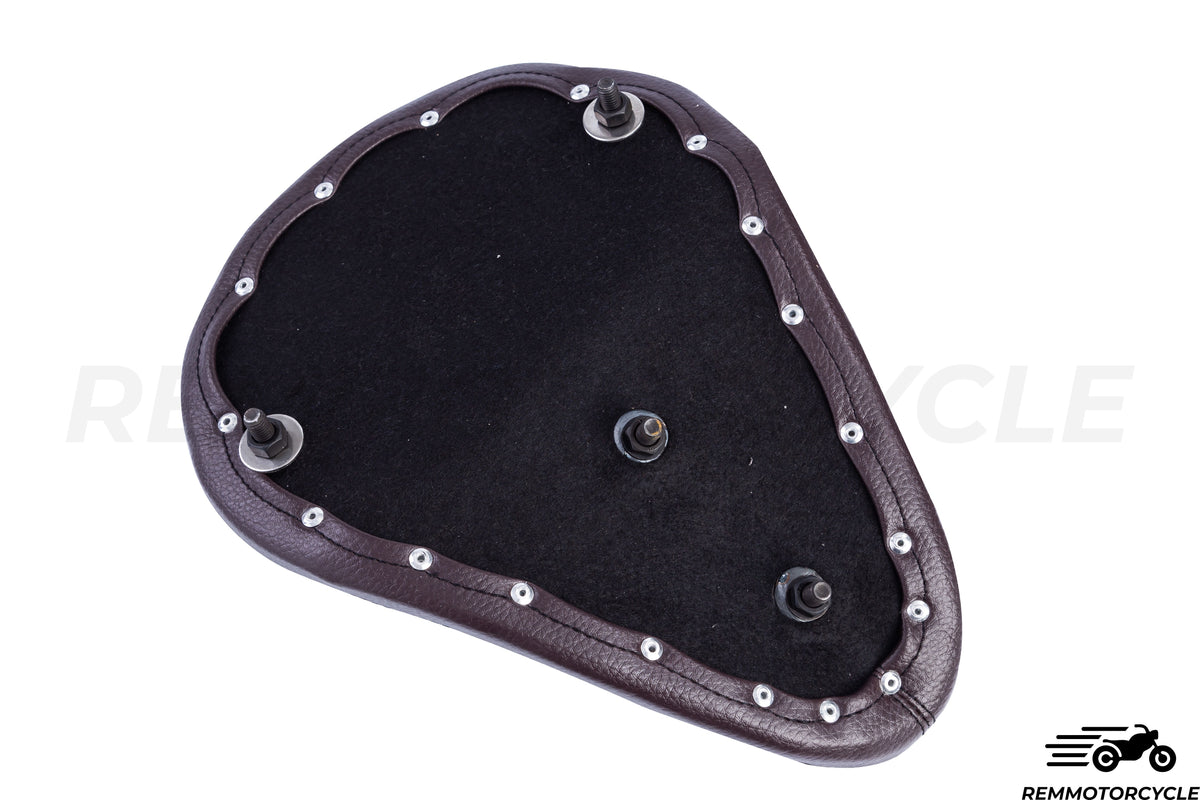 Bobber brązowe siodło - pionowe szwy