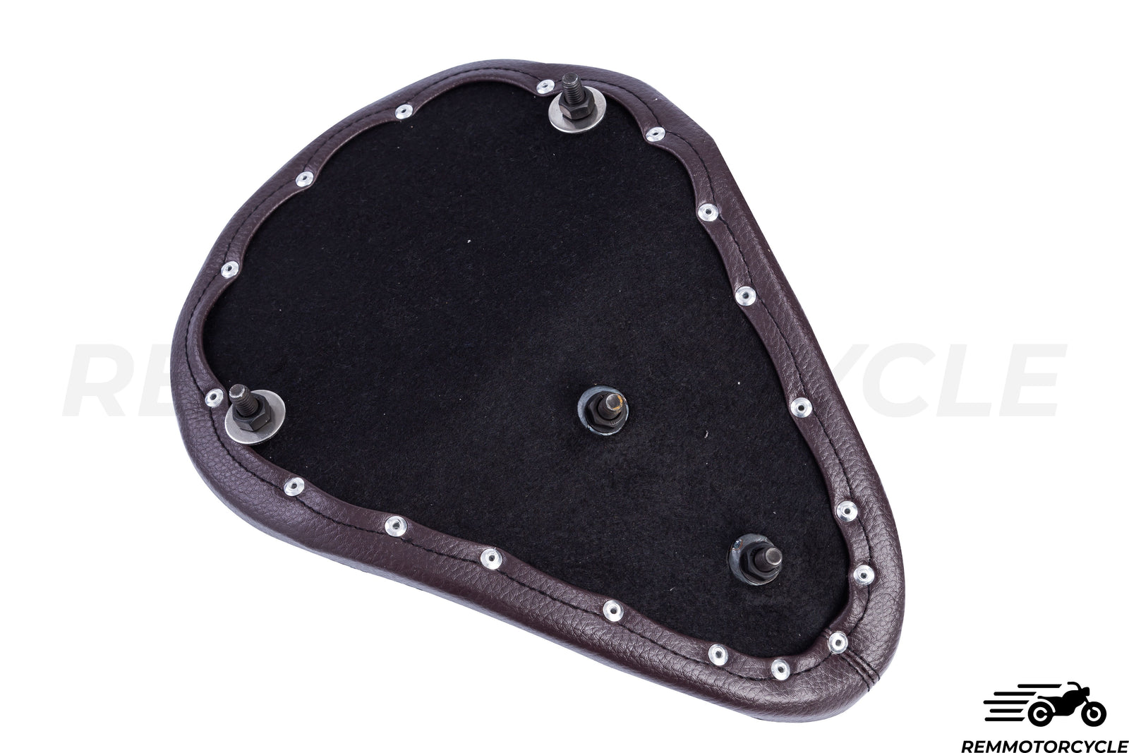 Bobber brązowe siodło - pionowe szwy