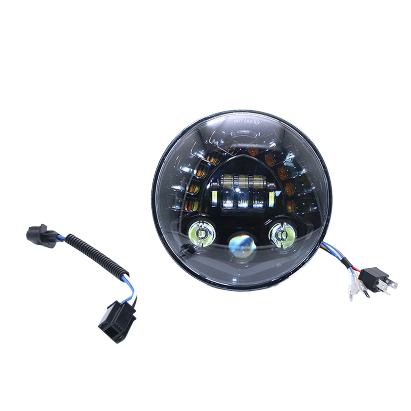 Zintegrowane światła migające 7 -calowe wieloczęściowe DRL