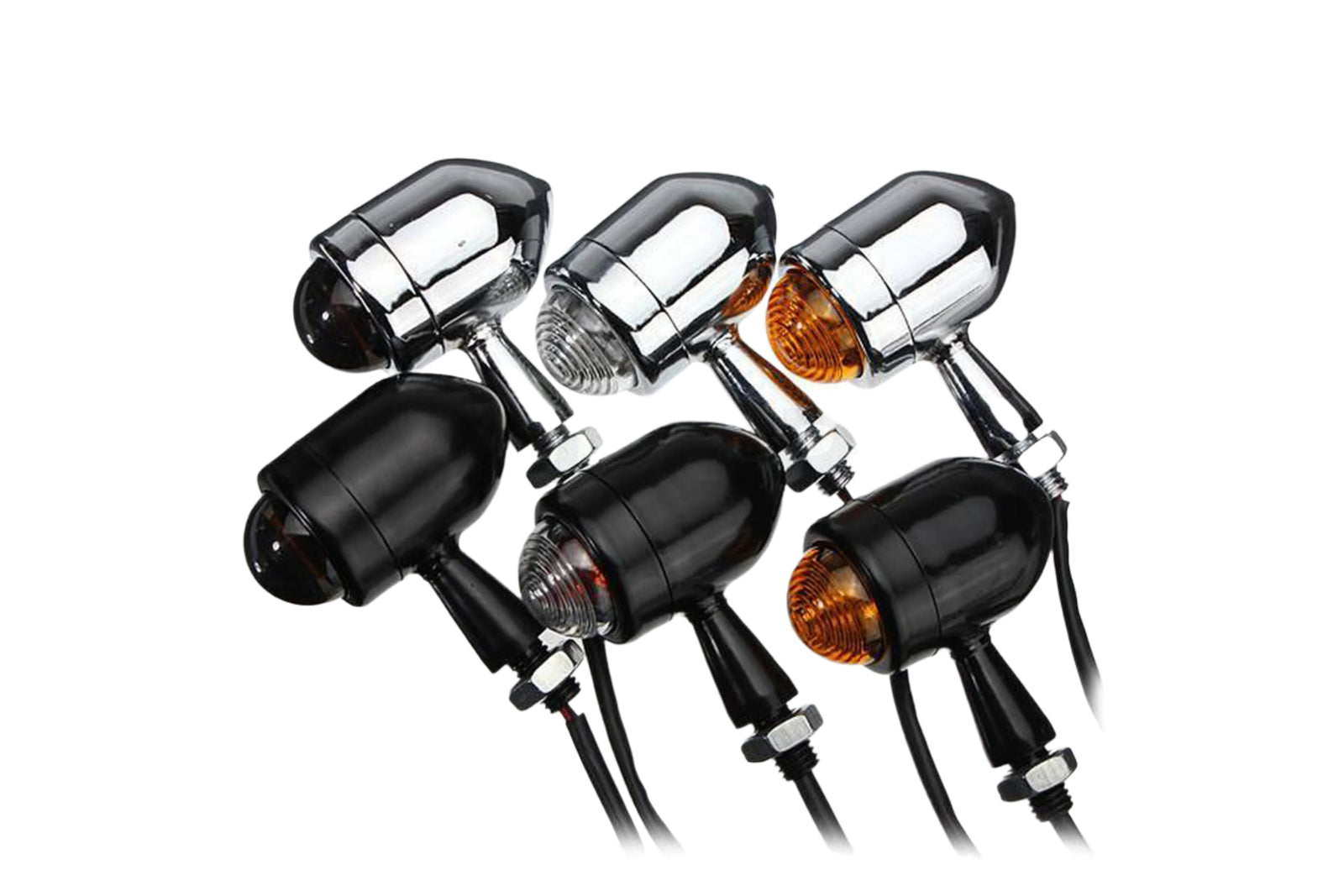 Para wskaźników czarnych pocisków LED lub chromowane różne soczewki