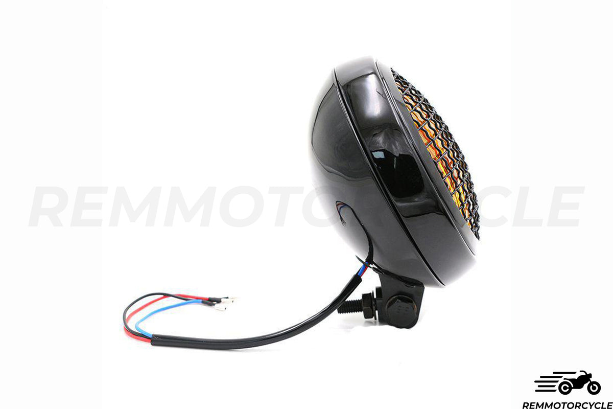 Przednia latarnia morska 15 cm czarna górna siatka żółta lub przezroczyste szkło