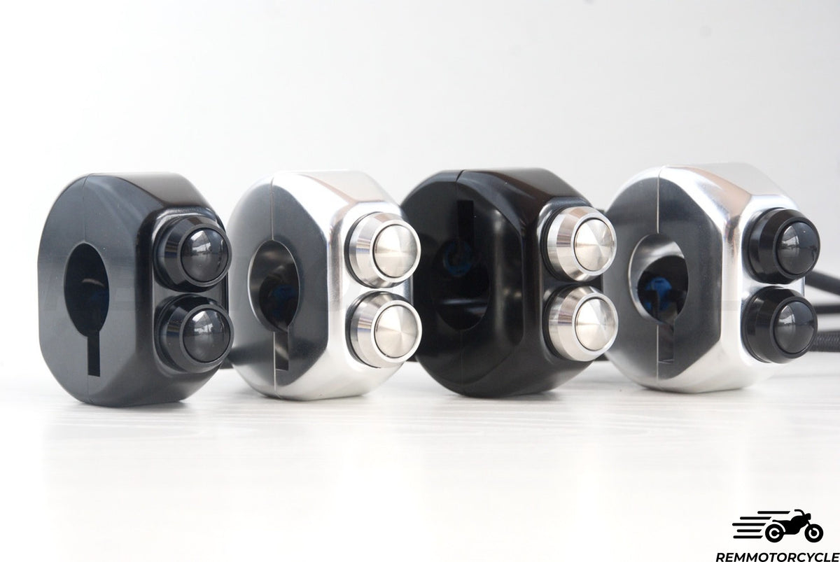 Commodo pour moto BOX CNC 3 boutons 22 ou 25MM