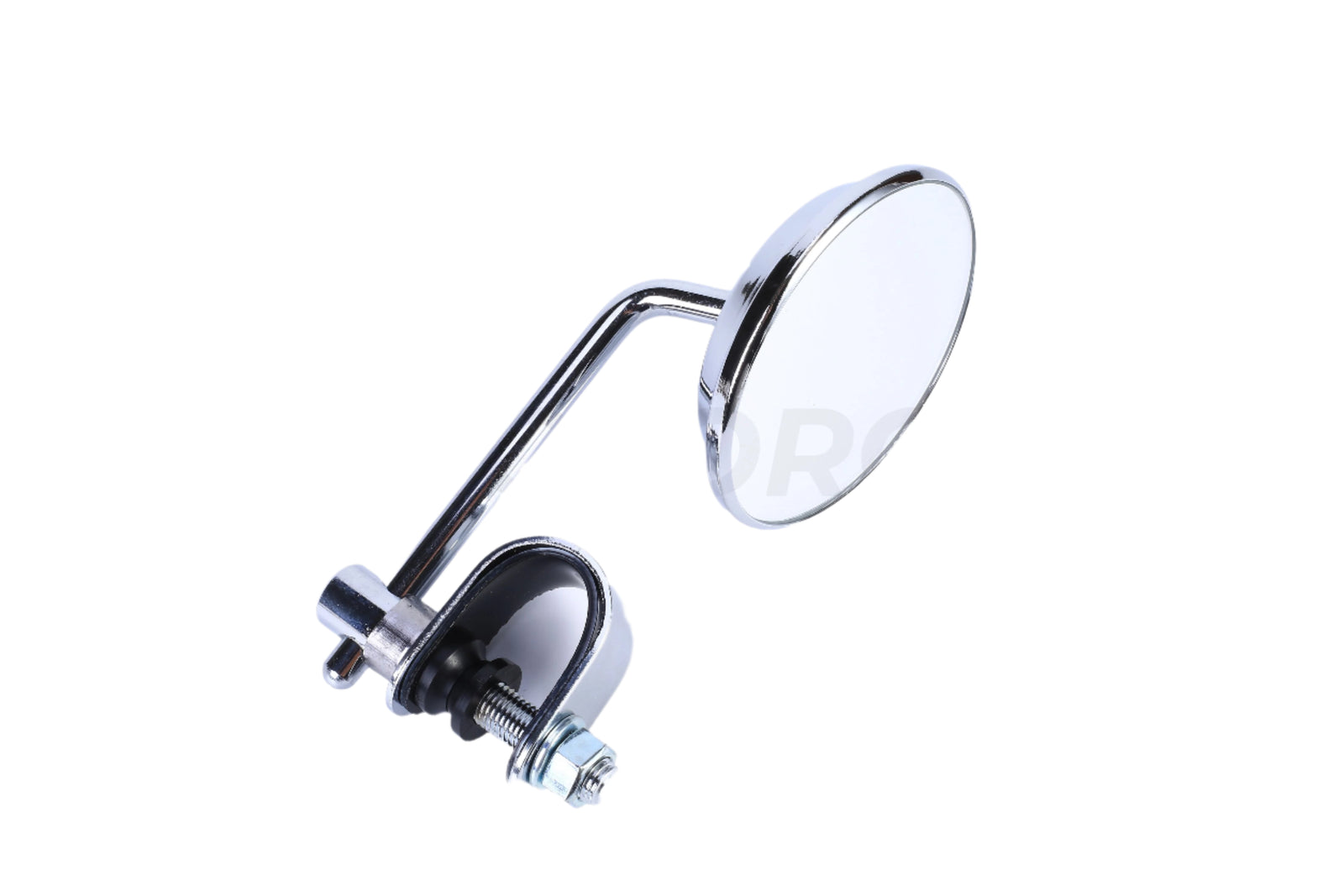 Round Retro Classic Chrome Mirror z wsparciem