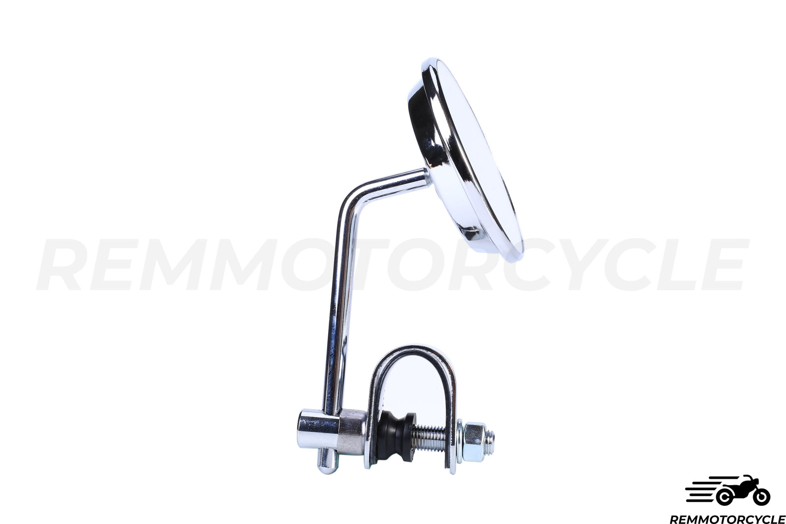 Round Retro Classic Chrome Mirror z wsparciem