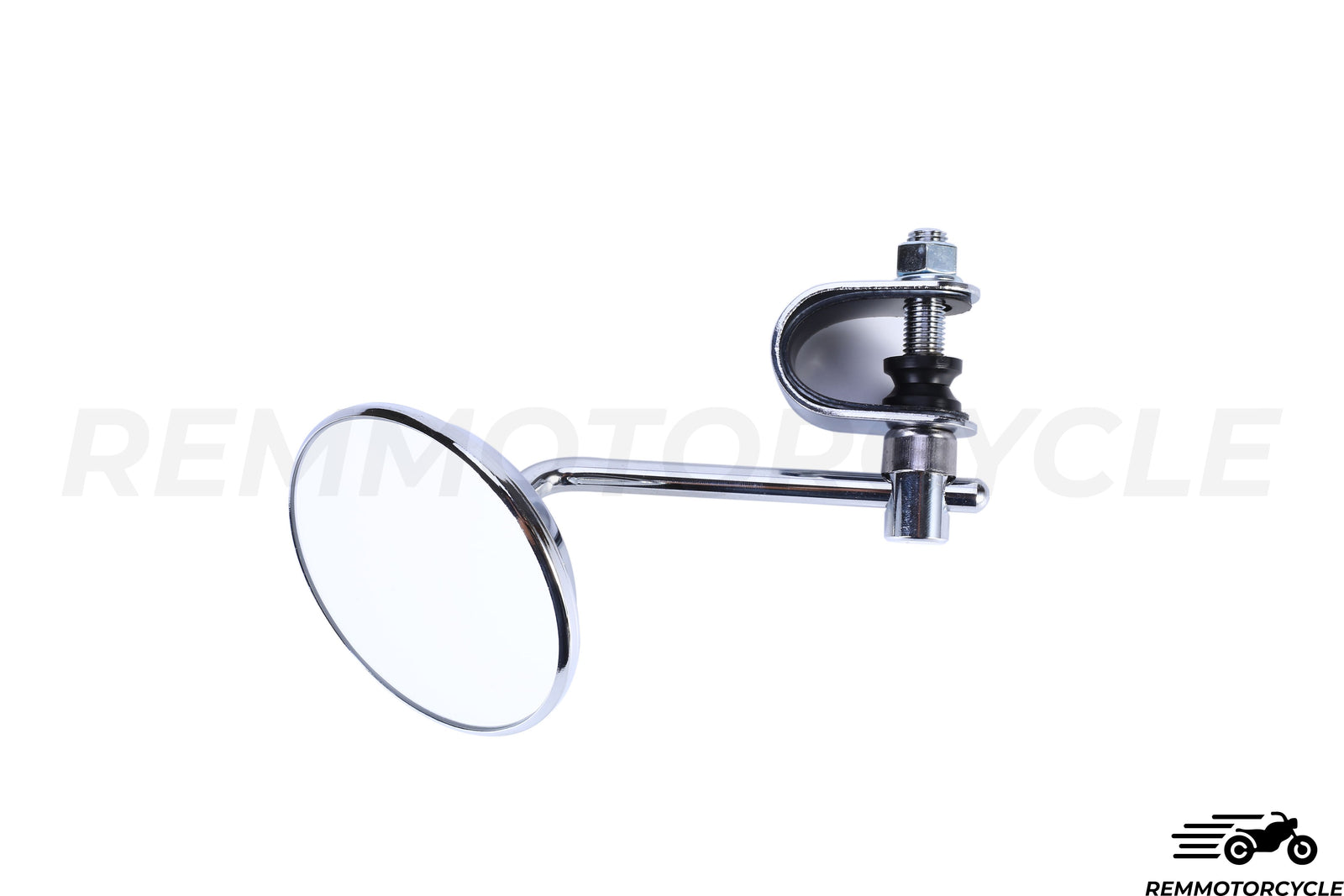 Round Retro Classic Chrome Mirror z wsparciem