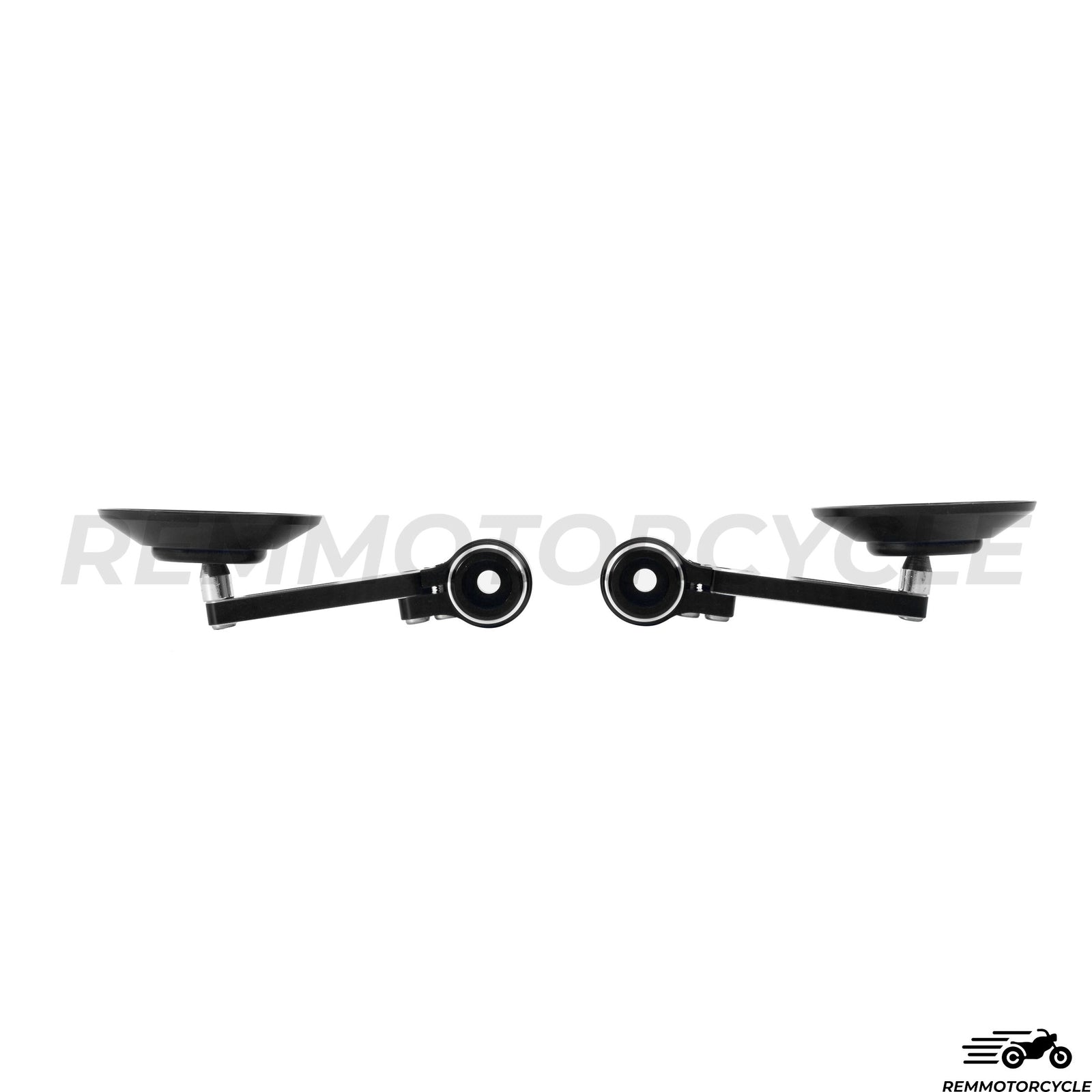 Okrągłe czarne lustra kierownicy CNC 2.0