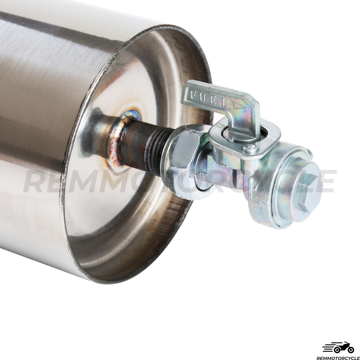 Dodatkowe zbiornik motocyklowy butelka korka z kranem i podparciem