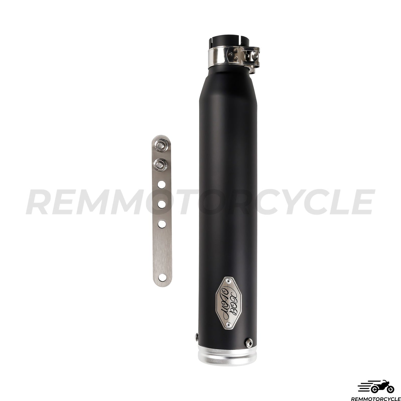 Czarny wydech z szybką szykaną