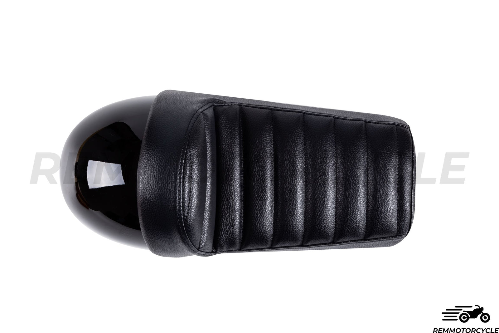 Krótka czarna kawiarnia z czarnym siodłem