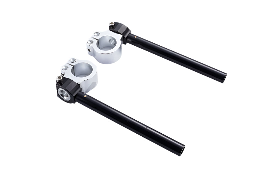 Kawiarnia motocyklowa kawiarnia kierownicza CNC Noir i srebrne dla widelca 32 do 50 mm