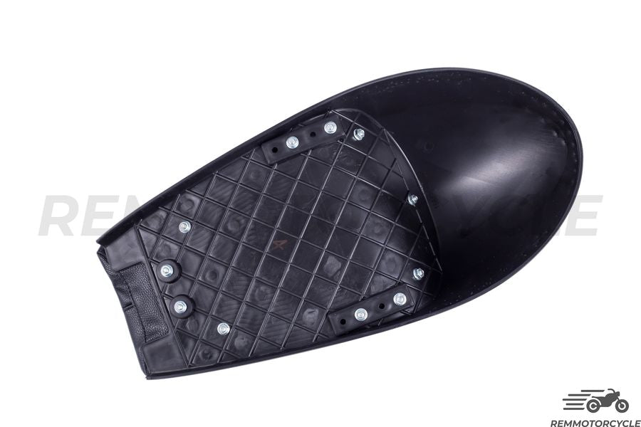 Black Cafe Racer Saddle siedził brązowy
