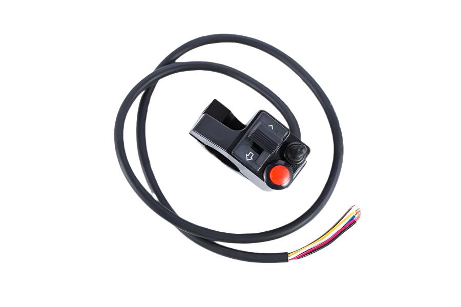 Commodo Moto Universel Feux, Clignotants, et Klaxon Noir ou Chrome