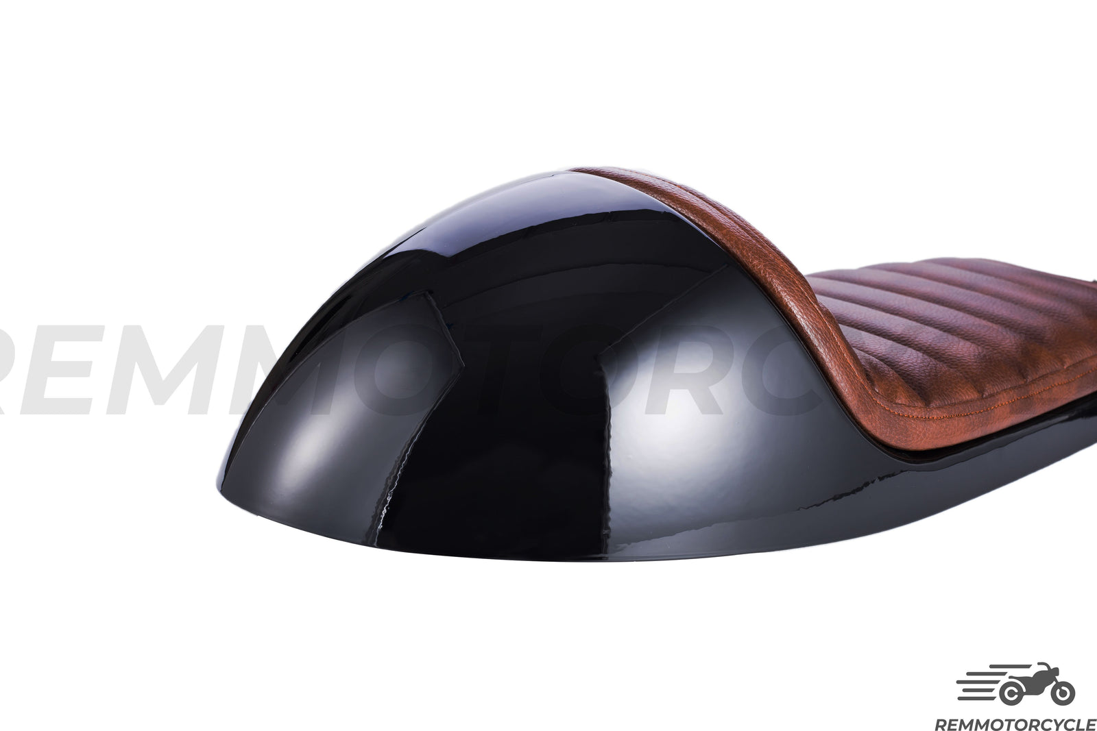 Black Cafe Racer Saddle siedził brązowy