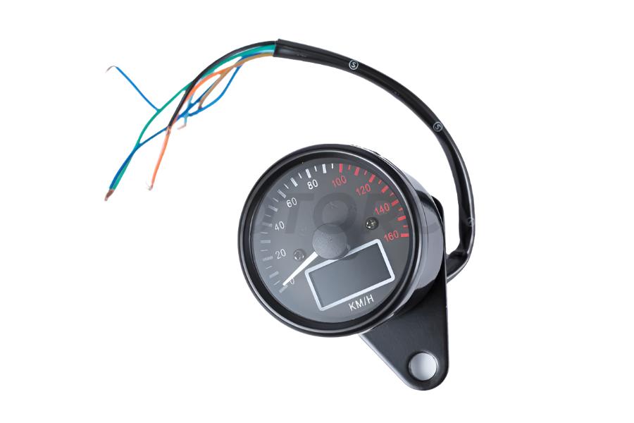 Compteur Moto Universel Km/h Classic Aiguille DIGITAL Chrome ou Noir