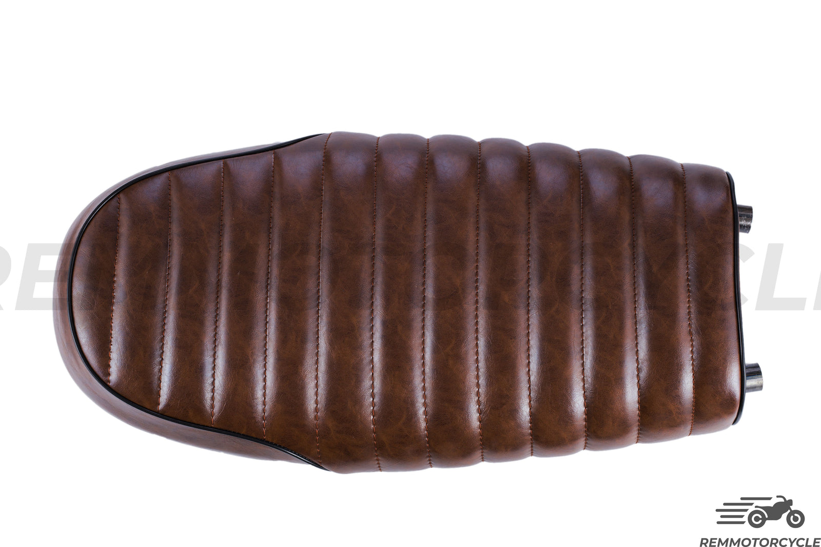 Brązowy siodło Scrambler z tylną pętlą motocyklową i motocyklami LED