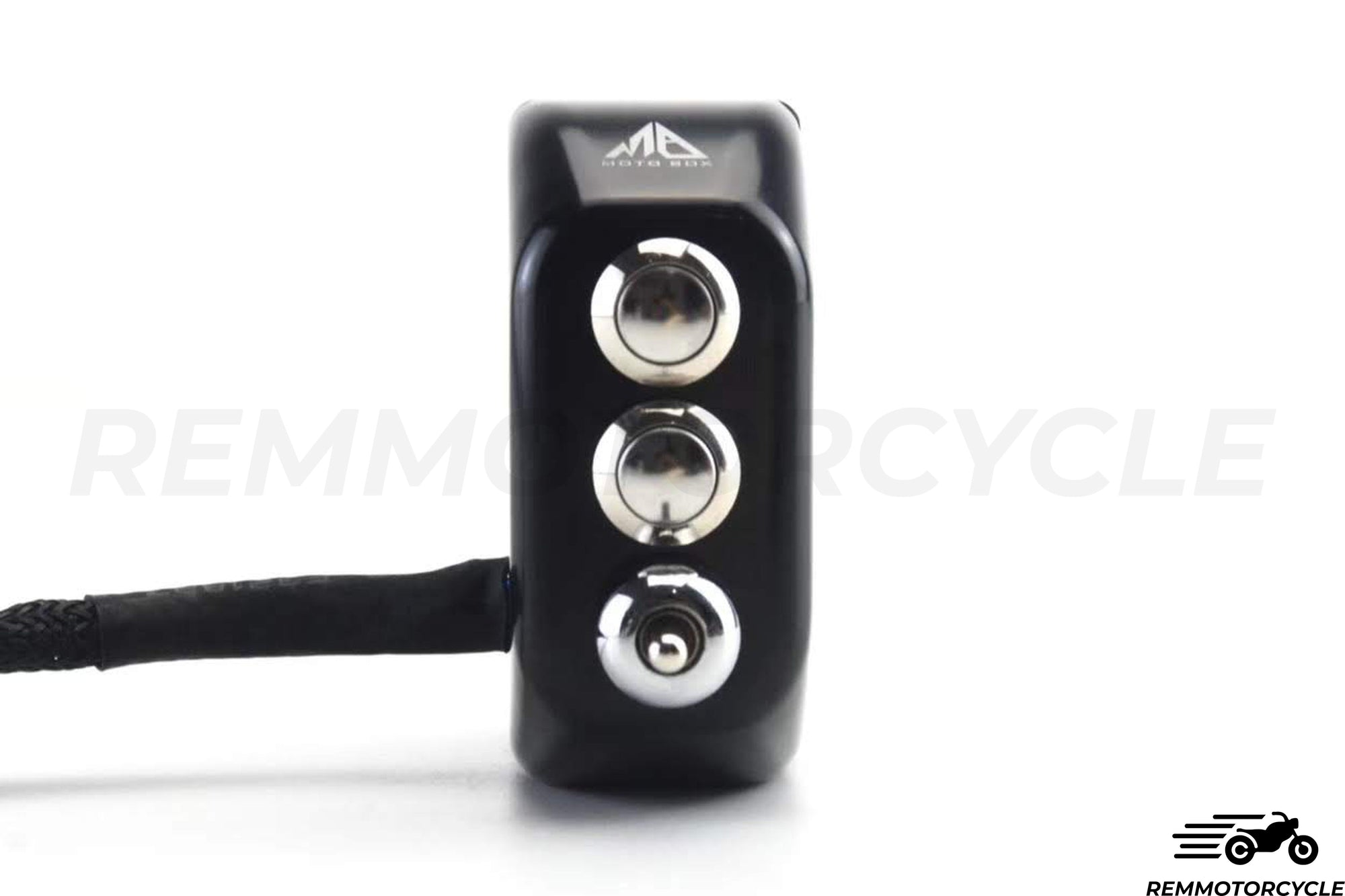 Przyciski Commodo Moto CNC 3 + czarne lub srebrne wskaźniki