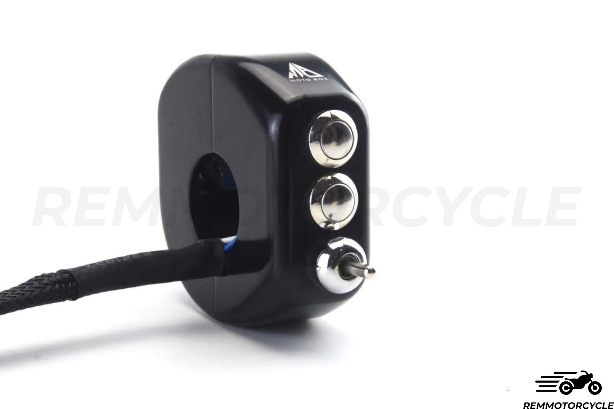 Przyciski Commodo Moto CNC 3 + czarne lub srebrne wskaźniki