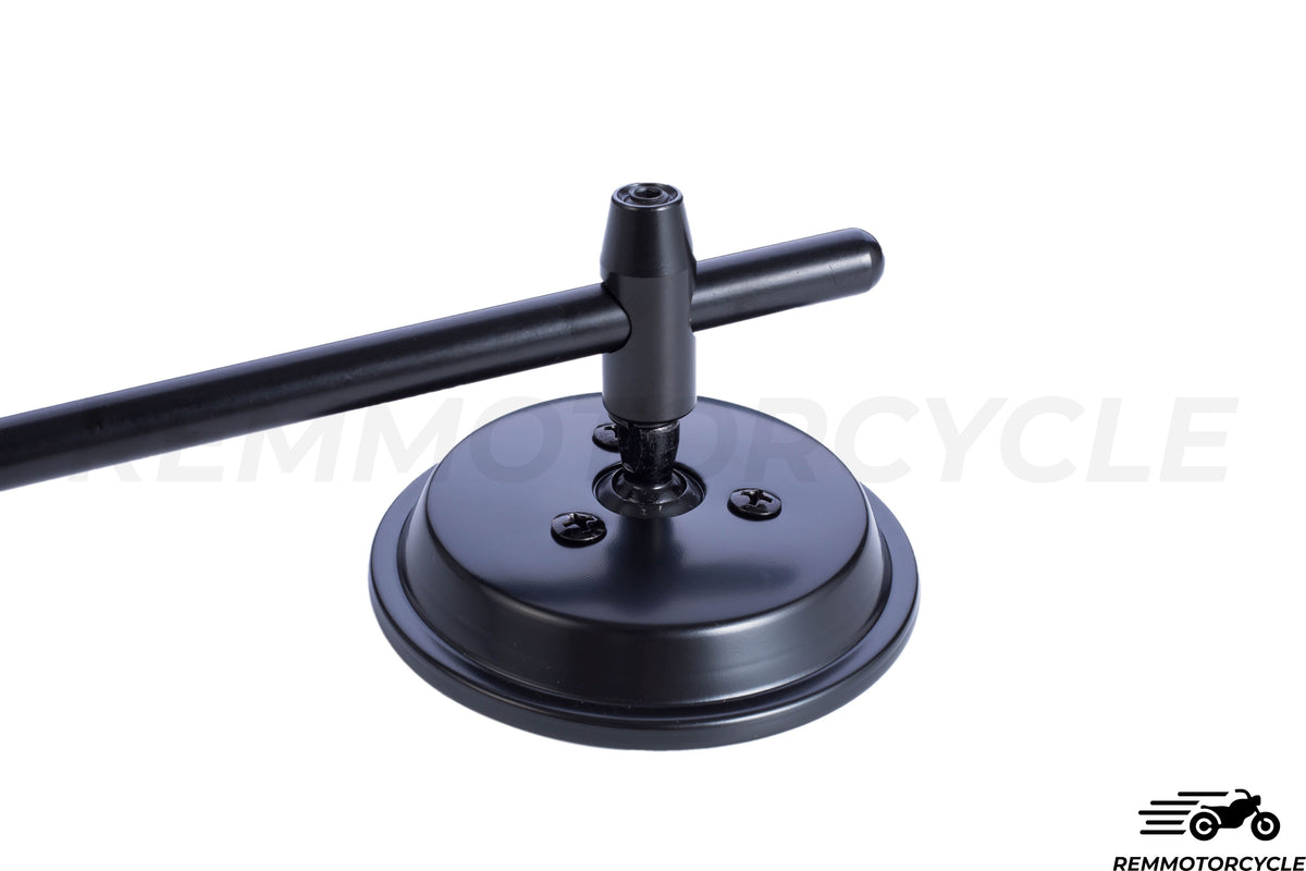 Górne lustro okrągłe retro klasyczny srebrny lub czarny 8 lub 10 mm