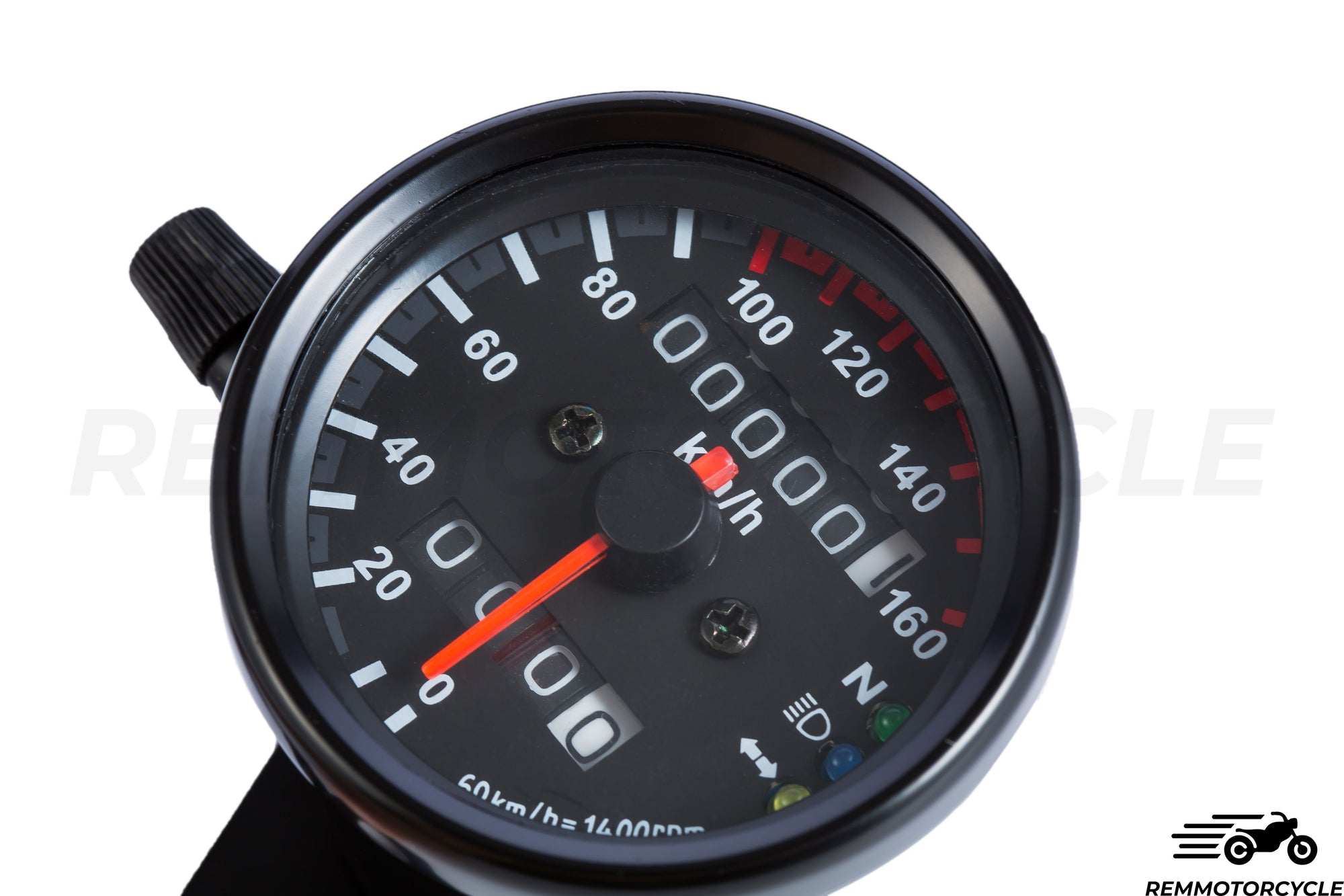 Licznik prędkości motocykli KM/H Czarny tło czarne tło