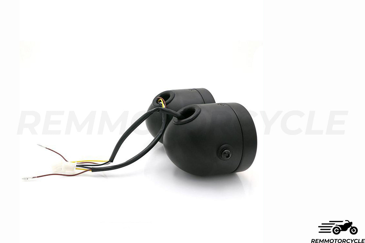 Biało -żółta podwójna optyczna latarnia morska